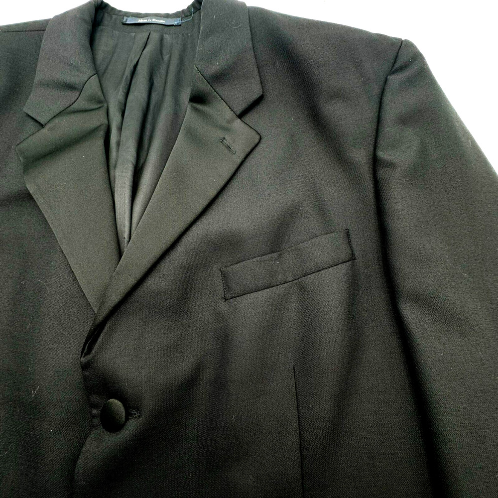 ALFANI Men's 44R Vintage Black Wool Blazer Suit Jacket Sport Coat Career Wedding